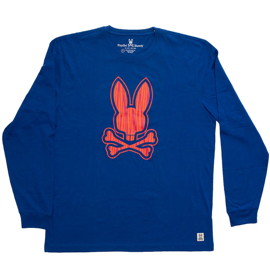 Playera Psycho Bunny Manga larga Azul